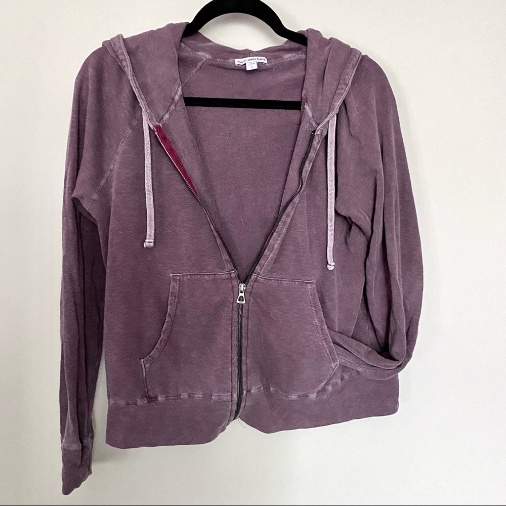 James Perse French Terry Zip Up Hoodie